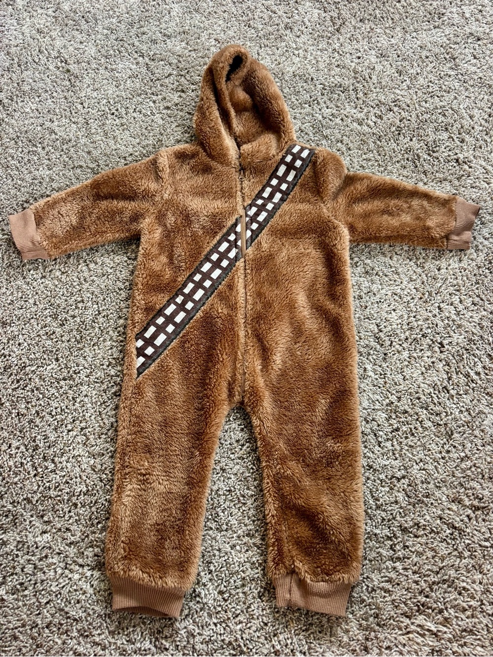 Star Wars Disney Baby Chewbacca Faux Fur Onesie Jumpsuit 12M